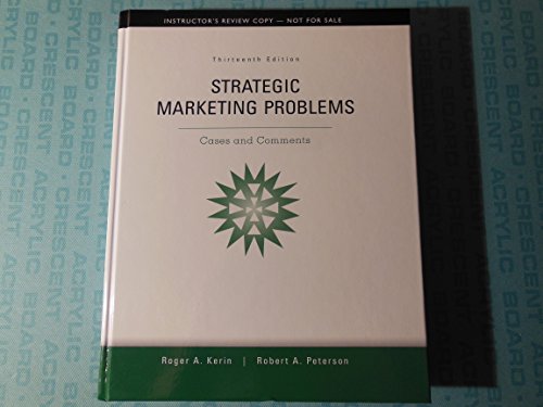 9780132747257: Strategic Marketing Problems