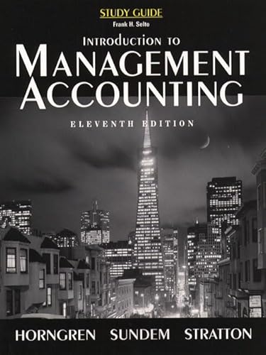 Imagen de archivo de Introduction To Management Accounting a la venta por Basi6 International