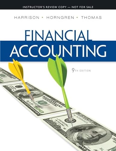 Beispielbild fr Financial Accounting (9th Edition) (Instructor's Review Copy) zum Verkauf von ThriftBooks-Atlanta