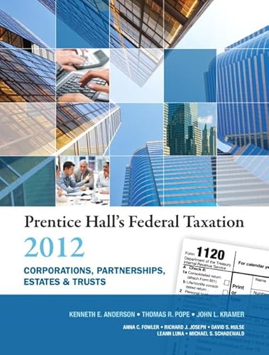 Stock image for Prentice Hall's Federal Taxation 2012: Corporations, Partnerships, Estates & Trusts for sale by HPB-Red