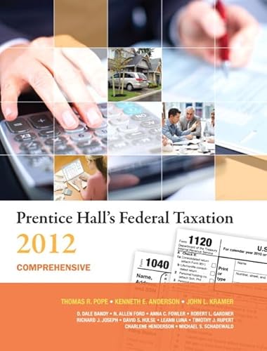 Beispielbild fr Prentice Hall's Federal Taxation 2012 Comprehensive zum Verkauf von Better World Books