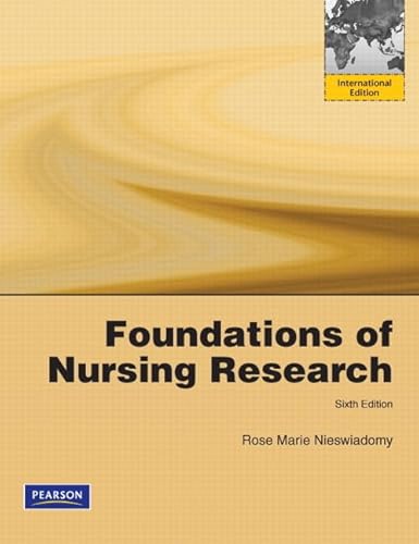 9780132756235: Foundations in Nursing Research: International Edition