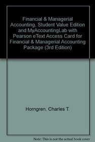 Financial & Managerial Accounting (9780132764278) by Horngren, Charles T.; Oliver, M. Suzanne; Harrison, Walter T.