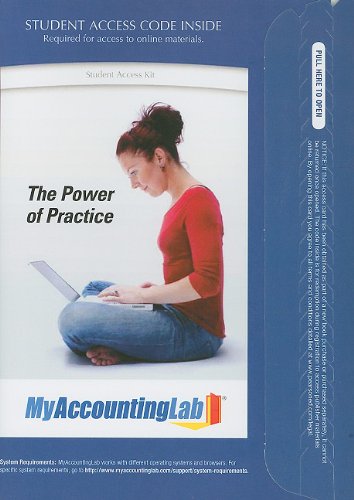 Imagen de archivo de My AccountingLab Student Access Kit Passcode: The Power of Practice a la venta por Textbooks_Source