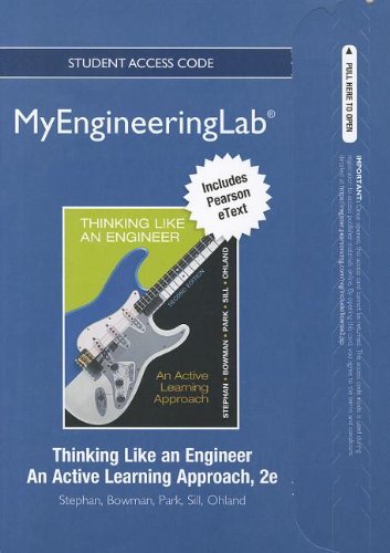 9780132766746: NEW MyEngineeringLab with Pearson eText -- Access Card -- for ThinkingLike an Engineer:An Active Learning Approach