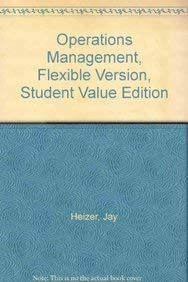 Stock image for Operations Management, Flexible Version, Student Value Edition (10th Edition) for sale by GoldenWavesOfBooks