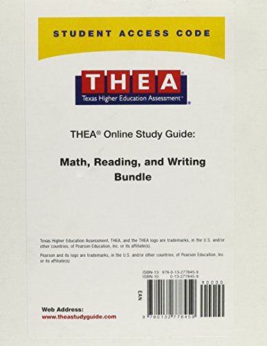 9780132778459: Texas Higher Education Assessment Mathematics, Reading, and Writing Tests Access Code Card for the Online Study Guide