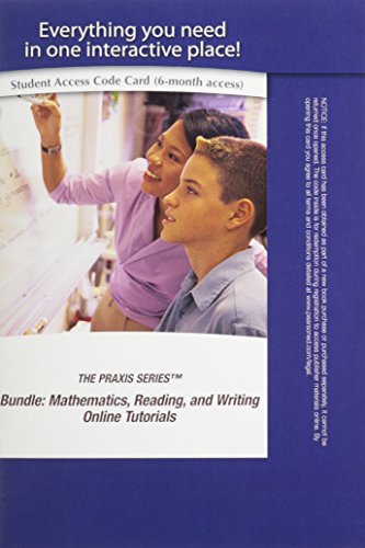 Beispielbild fr PPST Bundle: Mathematics, Reading, and Writing Online Tutorials -- Access Card (The Praxis) zum Verkauf von Iridium_Books