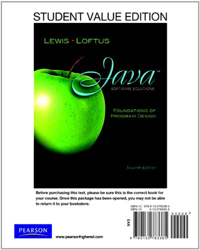9780132783385: Java Software Solutions