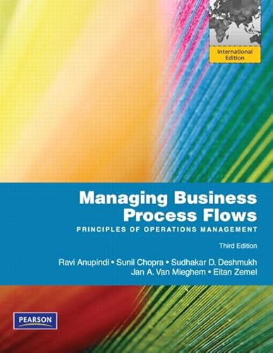 Stock image for Managing Business Process Flows. Ravi Anupindi . [Et Al.] for sale by Solr Books