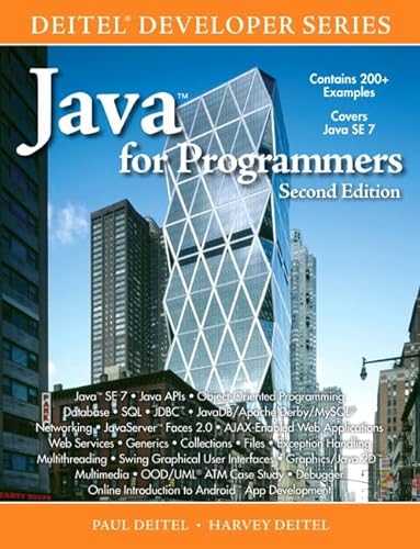 Java for Programmers (Deitel Developer) (9780132821544) by Deitel, Paul J.; Deitel, Harvey M.