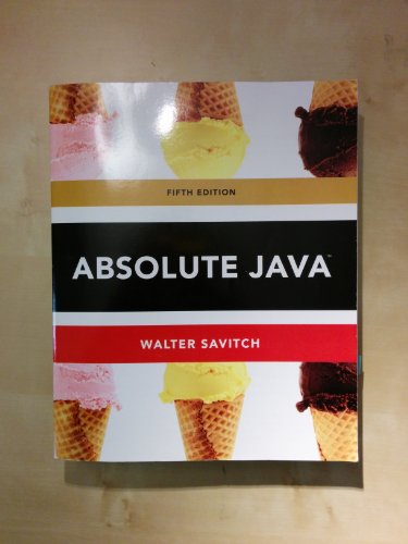 Beispielbild fr Absolute Java (5th Edition) zum Verkauf von Zoom Books Company