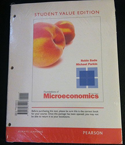 Imagen de archivo de Foundations of Microeconomics a la venta por Reliant Bookstore