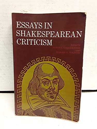 Stock image for Essays in Shakespearean Criticism for sale by Blue Awning Books