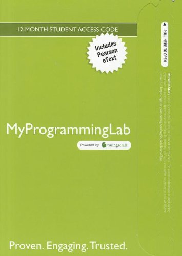 9780132846387: MyProgrammingLab with Pearson eText -- Access Card -- for Absolute Java