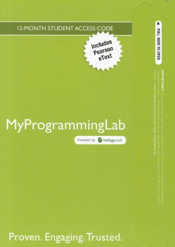 MyProgrammingLab with Pearson eText -- Access Card -- for Absolute Java (5th Edition) (9780132846387) by Pearson Education; Mock, Kenrick