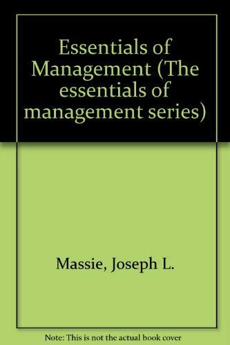 Beispielbild fr Essentials of Management zum Verkauf von Better World Books