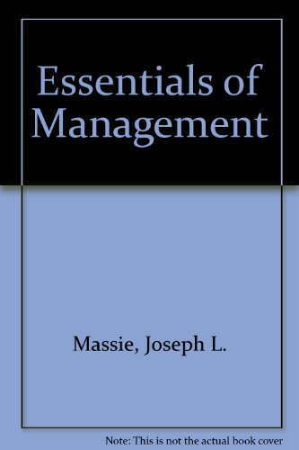 Stock image for Essentials Of Management for sale by Top Notch Books