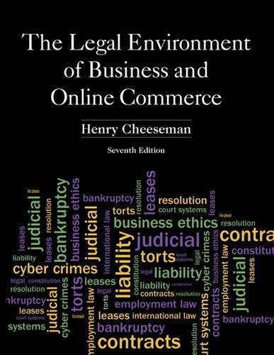 Stock image for The Legal Environment of Business and Online Commerce for sale by Better World Books