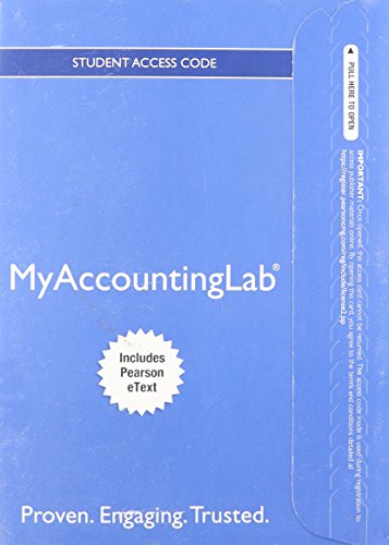 9780132871488: NEW MyLab Accounting with eText -- Component Access Card (1-Semester Access) (2017)
