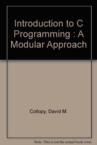 Beispielbild fr Introduction to C Programming : A Modular Approach zum Verkauf von PsychoBabel & Skoob Books