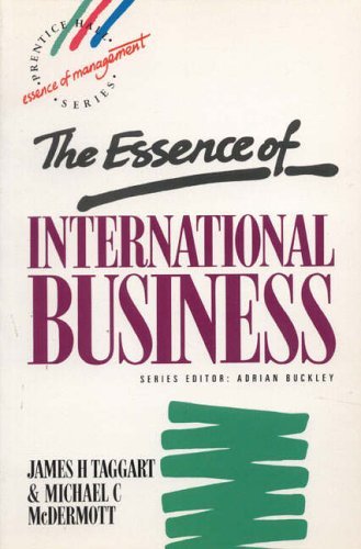 Beispielbild fr The Essence of International Business zum Verkauf von Better World Books