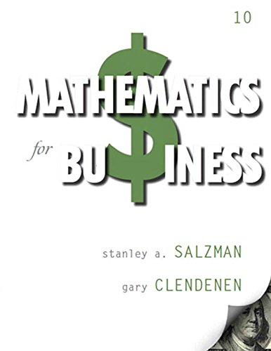 9780132898355: Mathematics for Business