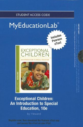 Stock image for NEW MyEducationLab with Pearson eText -- Standalone Access Card -- for Exceptional Children: An Intr for sale by Wrigley Books