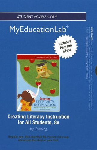 Beispielbild fr NEW MyEducationLab with Pearson eText -- Standalone Access Card -- for Creating Literacy Instruction for All Students (NEW!!) zum Verkauf von BookHolders