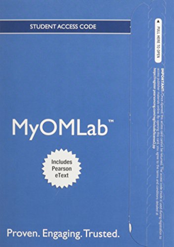 9780132912266: NEW MyOMLab with Pearson eText -- Access Card -- for Operations Management, Flexible Version