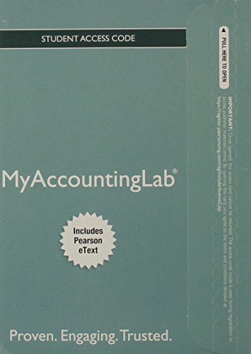MyAccountingLab for Accounting Student Access Code, Includes Pearson eText (MyAccountingLab (Access Codes)) (9780132912327) by Horngren, Charles T; Harrison Jr, Walter T; Oliver, M Suzanne
