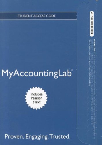 Beispielbild fr Cost Accounting / MyAccountingLab With Pearson Etext Access Card (MyAccountingLab (Access Codes)) zum Verkauf von Campus Bookstore