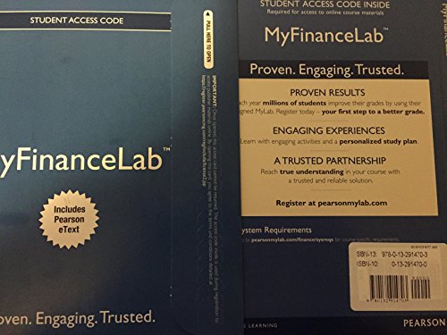 Principles of Managerial Finance MyFinanceLab Access Card: Includes Pearson Etext (9780132914703) by Gitman, Lawrence J.; Zutter, Chad J.