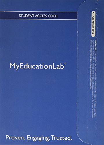 New Myeducationlab with Pearson Etext -- Standalone Access Card -- For Developing Literacy: Reading and Writing To, With, and by Children (9780132917629) by Morrison, Timothy G; Wilcox, Brad