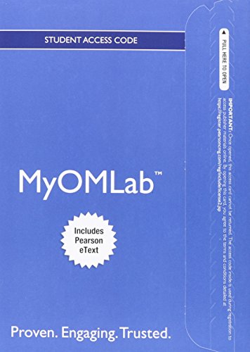 Stock image for NEW MyOMLab with Pearson eText -- Access Card -- for Operations Management for sale by BooksRun