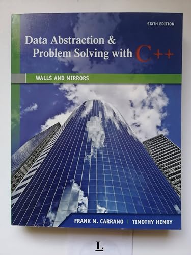 Stock image for Data Abstraction Problem Solving with C++: Walls and Mirrors (6th Edition) for sale by Austin Goodwill 1101