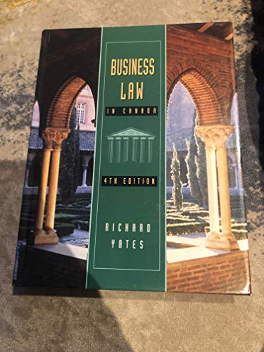 Imagen de archivo de Business Law in Canada a la venta por Better World Books: West