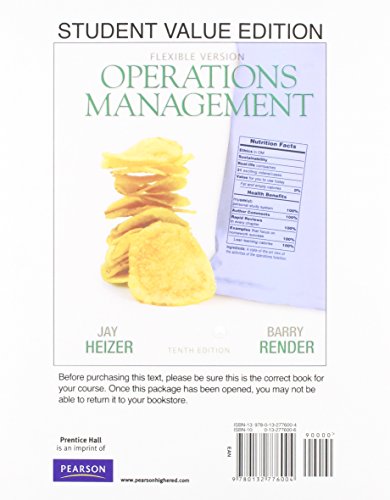 Stock image for Operations Management, Flexible Version, Student Value Edition Plus NEW MyLab Operations Management with Pearson eText -- Access Card Package (10th Edition) for sale by Iridium_Books