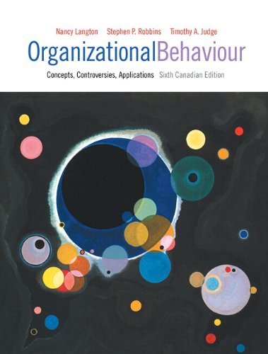 Beispielbild fr Organizational Behaviour: Concepts, Controversies, Applications, Sixth Canadian Edition with MyOBLab (6th Edition) zum Verkauf von Books Unplugged