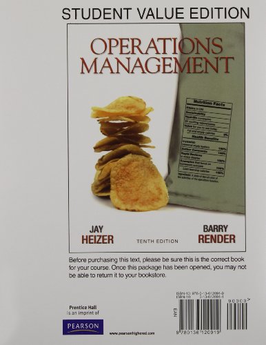Operations Management (9780132935470) by Heizer, Jay; Render, Barry
