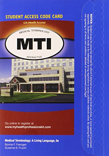 9780132936316: Medical Terminology Interactive -- Access Card -- for Medical Terminology: A Living Language