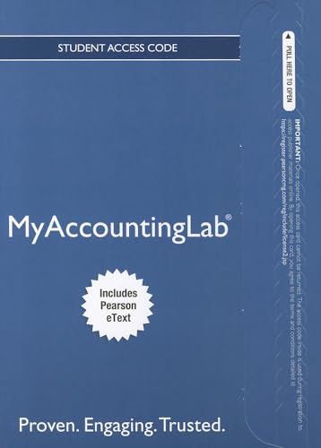 9780132943598: Essentials of Accounting -- NEW MyLab Accounting with Pearson eText Access Code