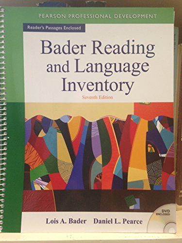 Stock image for Bader Reading & Language Inventory for sale by kelseyskorner