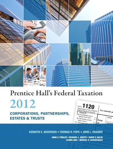 9780132946278: Prentice Hall's Federal Taxation 2012 Corporations, Partnerships, Estates & Trusts + New Myaccountinglab With Pearson Etext