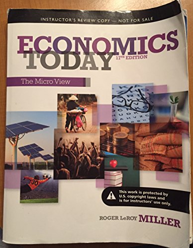 Beispielbild fr Economics Today: The Micro View (17th Edition) zum Verkauf von BooksRun