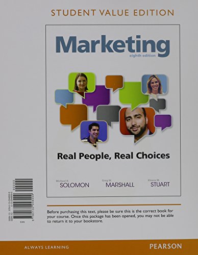 Imagen de archivo de Marketing: Real People, Real Choices, Student Value Edition (8th Edition) a la venta por HPB-Red