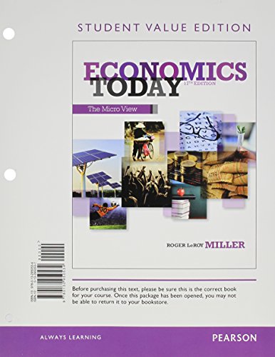 Imagen de archivo de Economics Today: The Micro View, Student Value Edition (17th Edition) a la venta por The Book Cellar, LLC