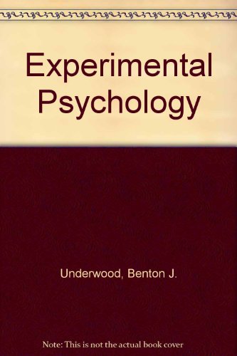 Imagen de archivo de Experimental Psychology (Second Edition) a la venta por Book House in Dinkytown, IOBA