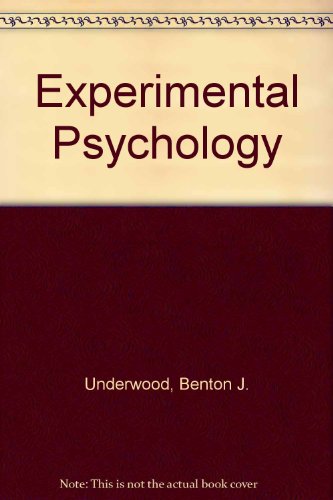 9780132951135: Experimental Psychology
