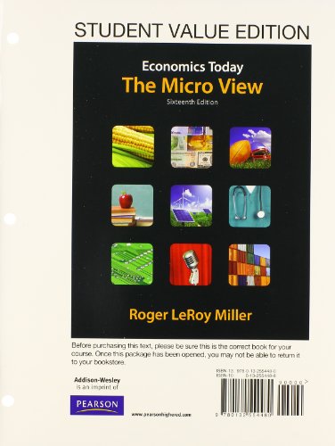 Economics Today: The Micro View Plus New Myeconlab With Pearson Etext Access Card, Student Value Edition (9780132951449) by Miller, Roger LeRoy